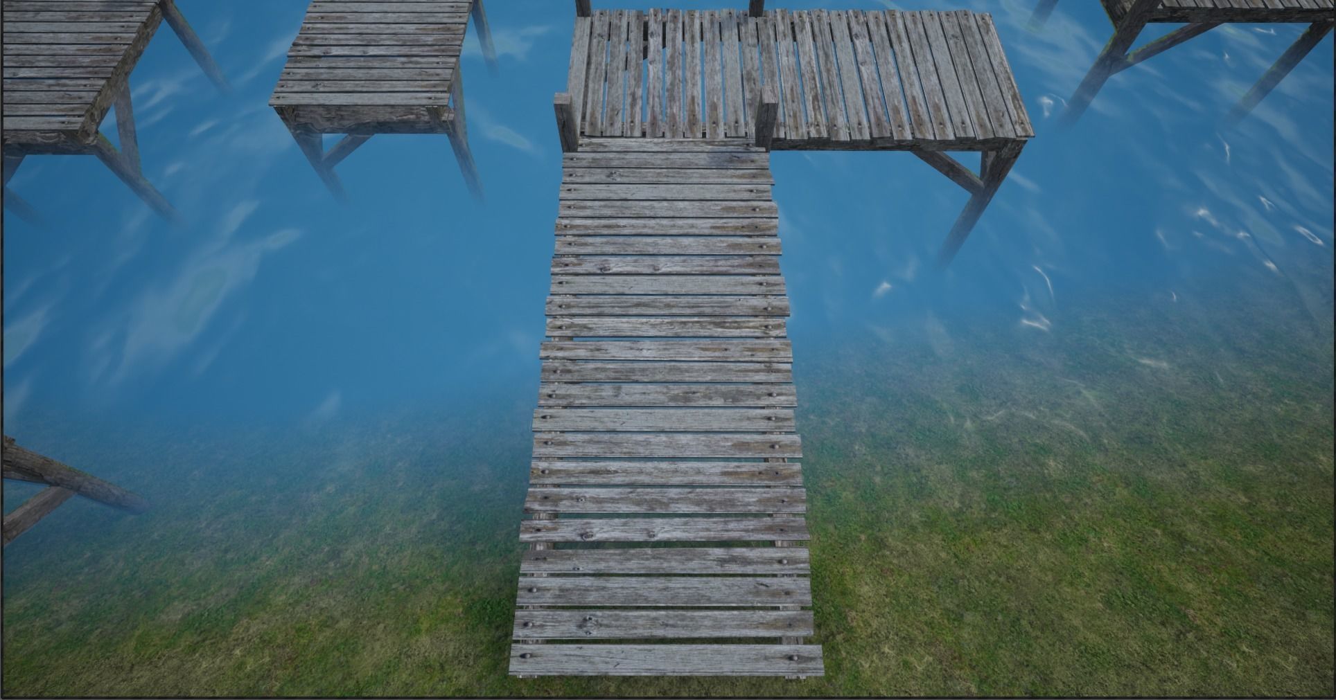 Modular Lowpoly Wooden Dock Parts Low-poly 3D model_17