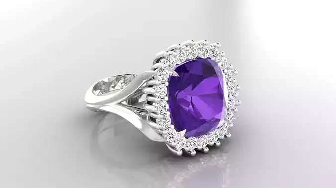 Ring M53 The luxury female ring with gems wedding