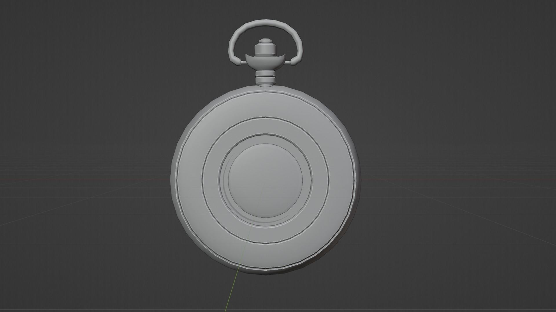 Old shabby pocket watch Low-poly 3D model_9