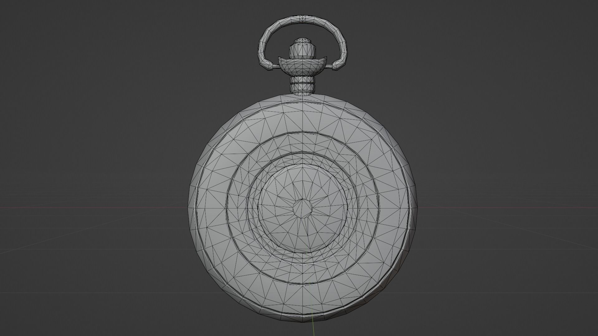 Old shabby pocket watch Low-poly 3D model_11