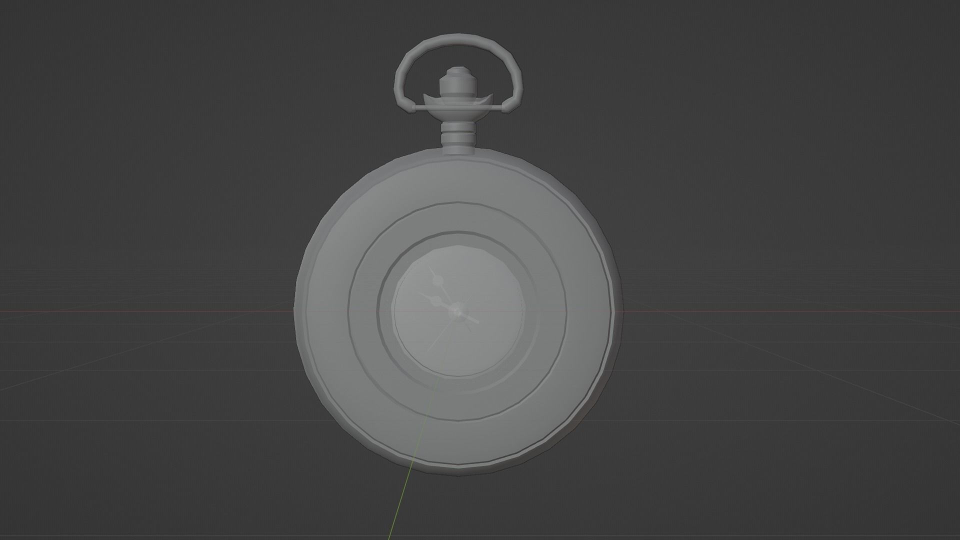 Old shabby pocket watch Low-poly 3D model_10