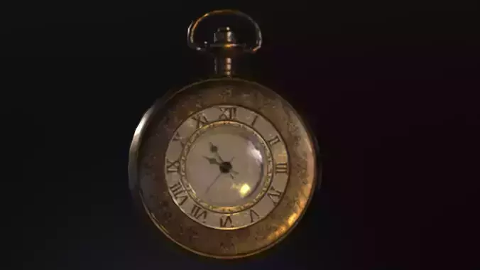 Old shabby pocket watch