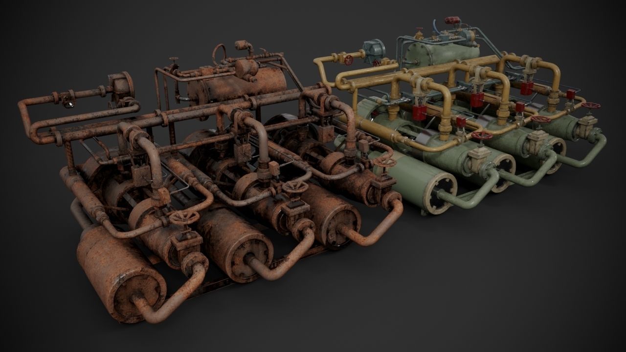 Machinery device 3D model_2