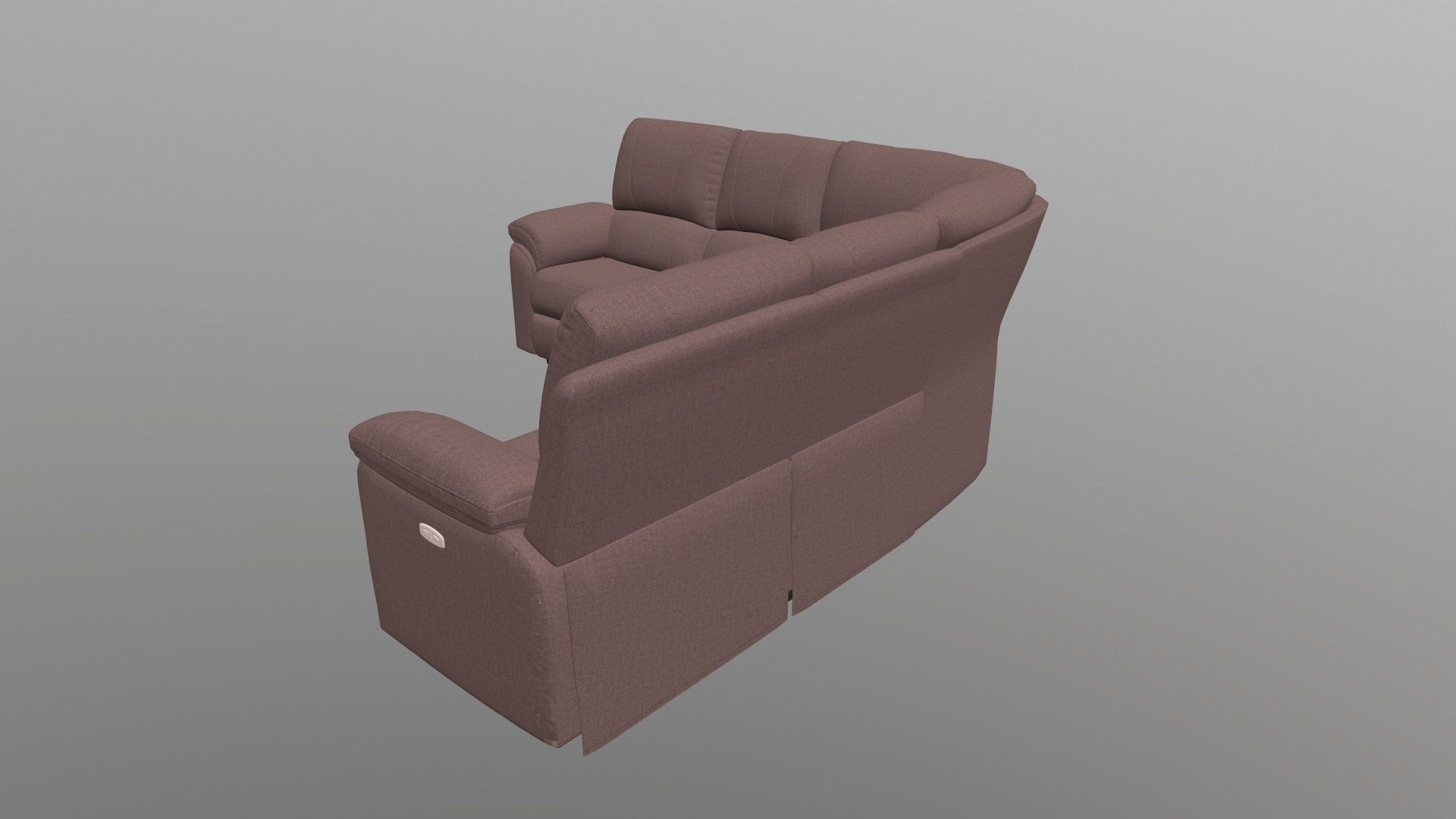 Sofa L shape 3D model_3