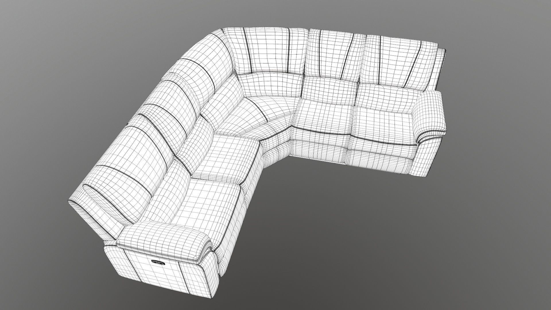 Sofa L shape 3D model_18