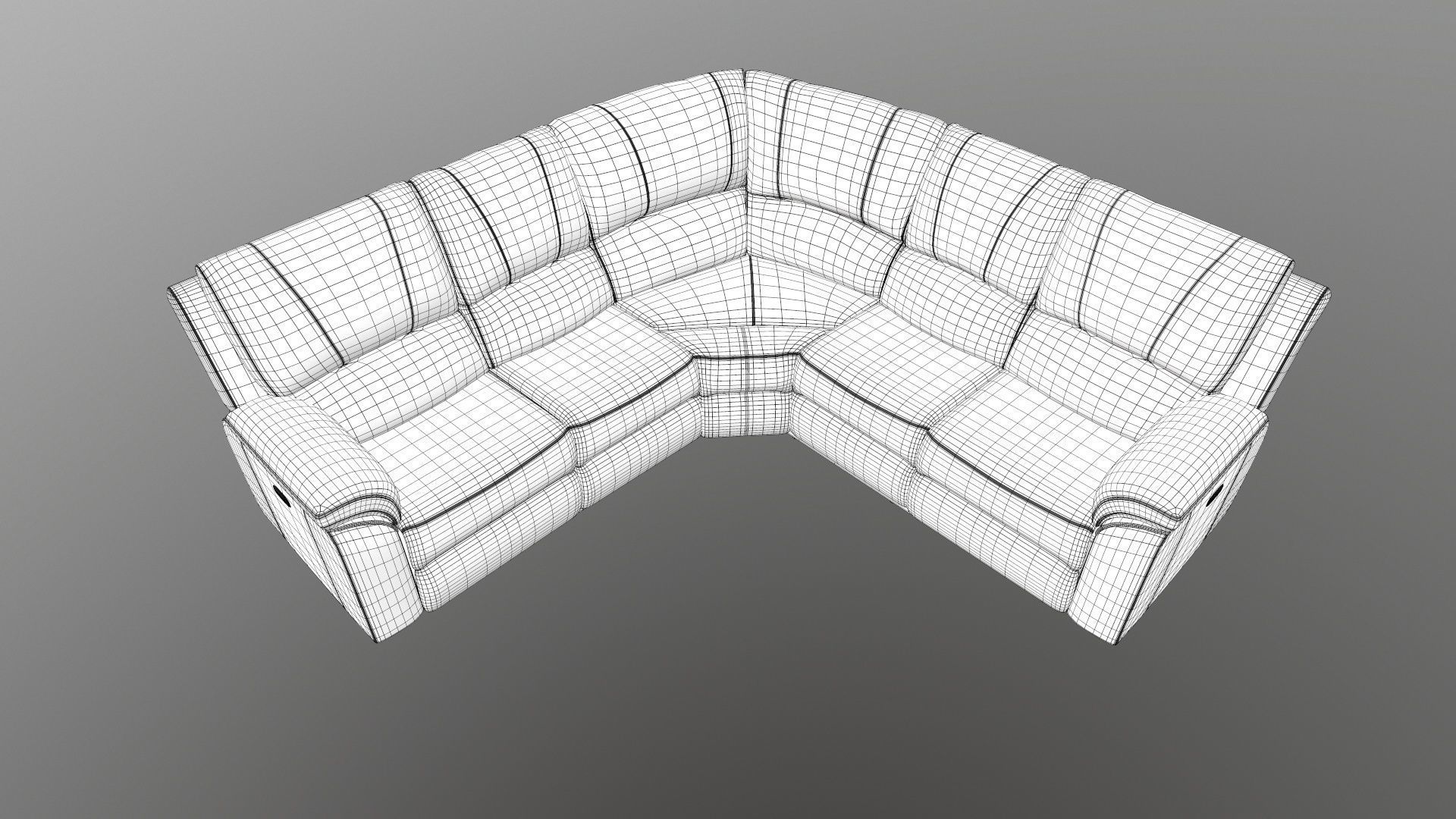 Sofa L shape 3D model_19