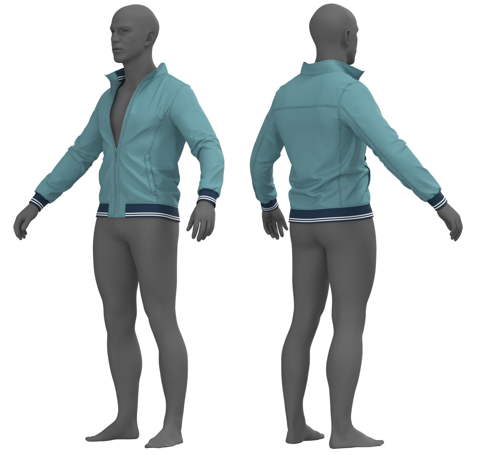 Sport Jacket - Marvelous Designer 3D model | CGTrader
