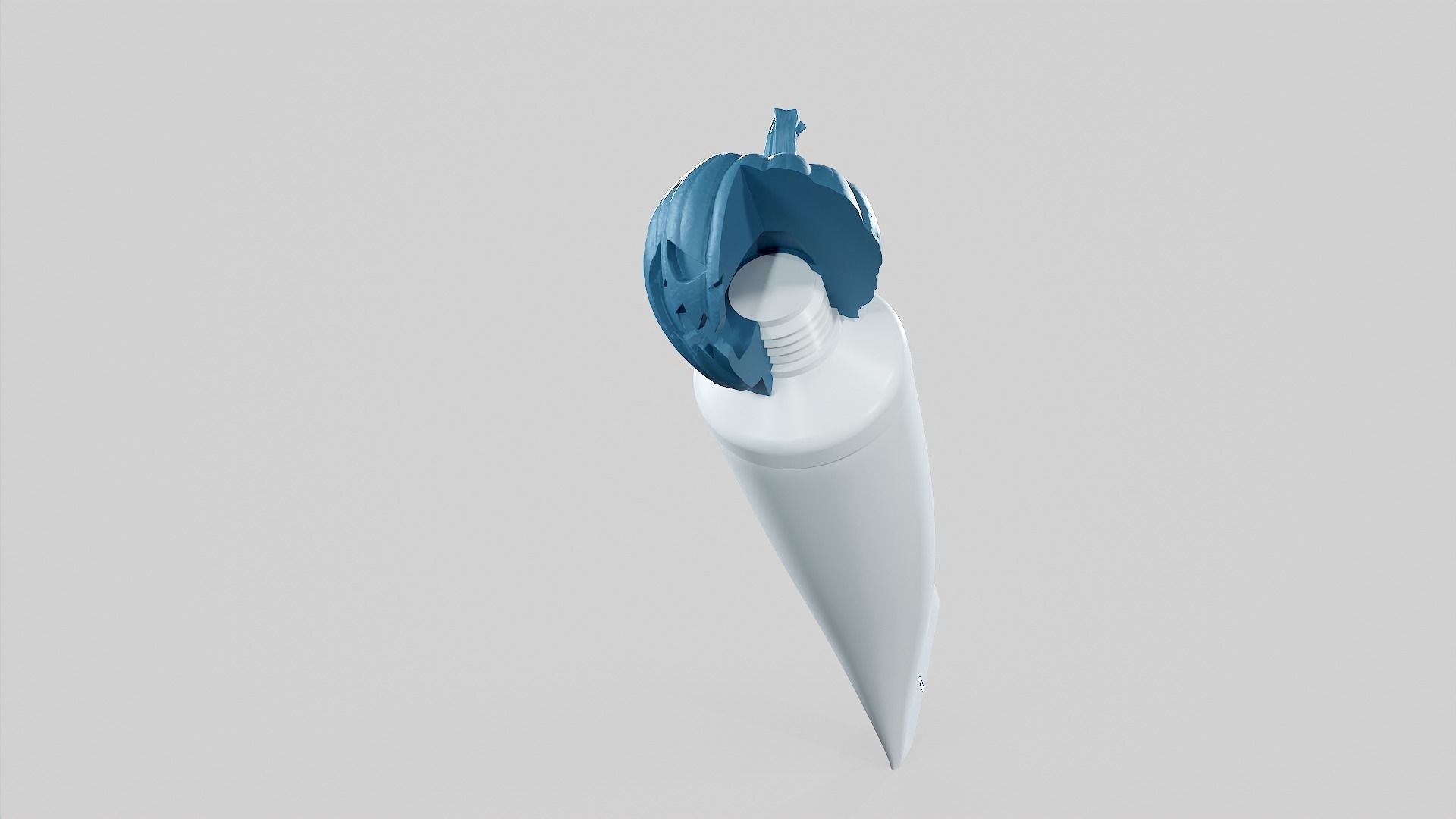Pumpkin - Toothpaste Cup 01 STL 3D print model_38