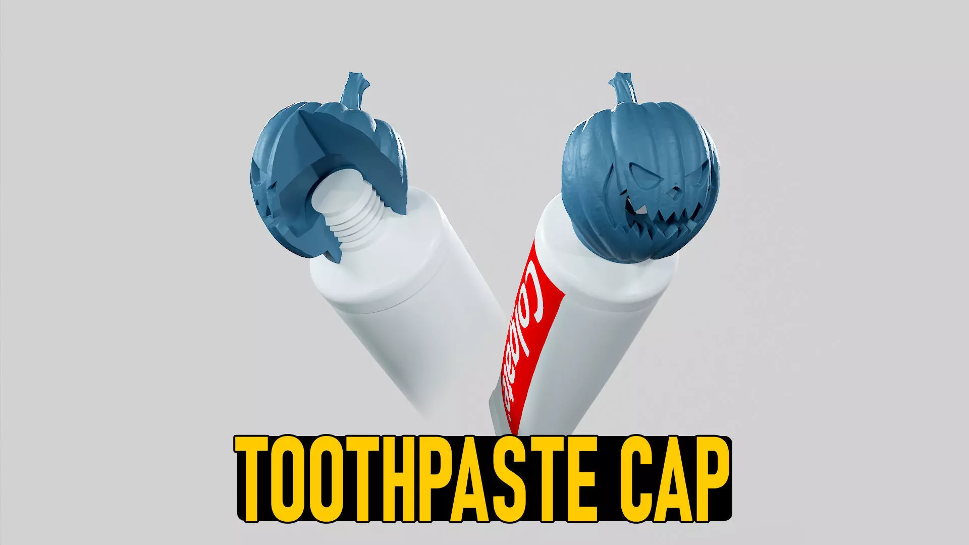 Pumpkin - Toothpaste Cup 01 STL 3D print model_0