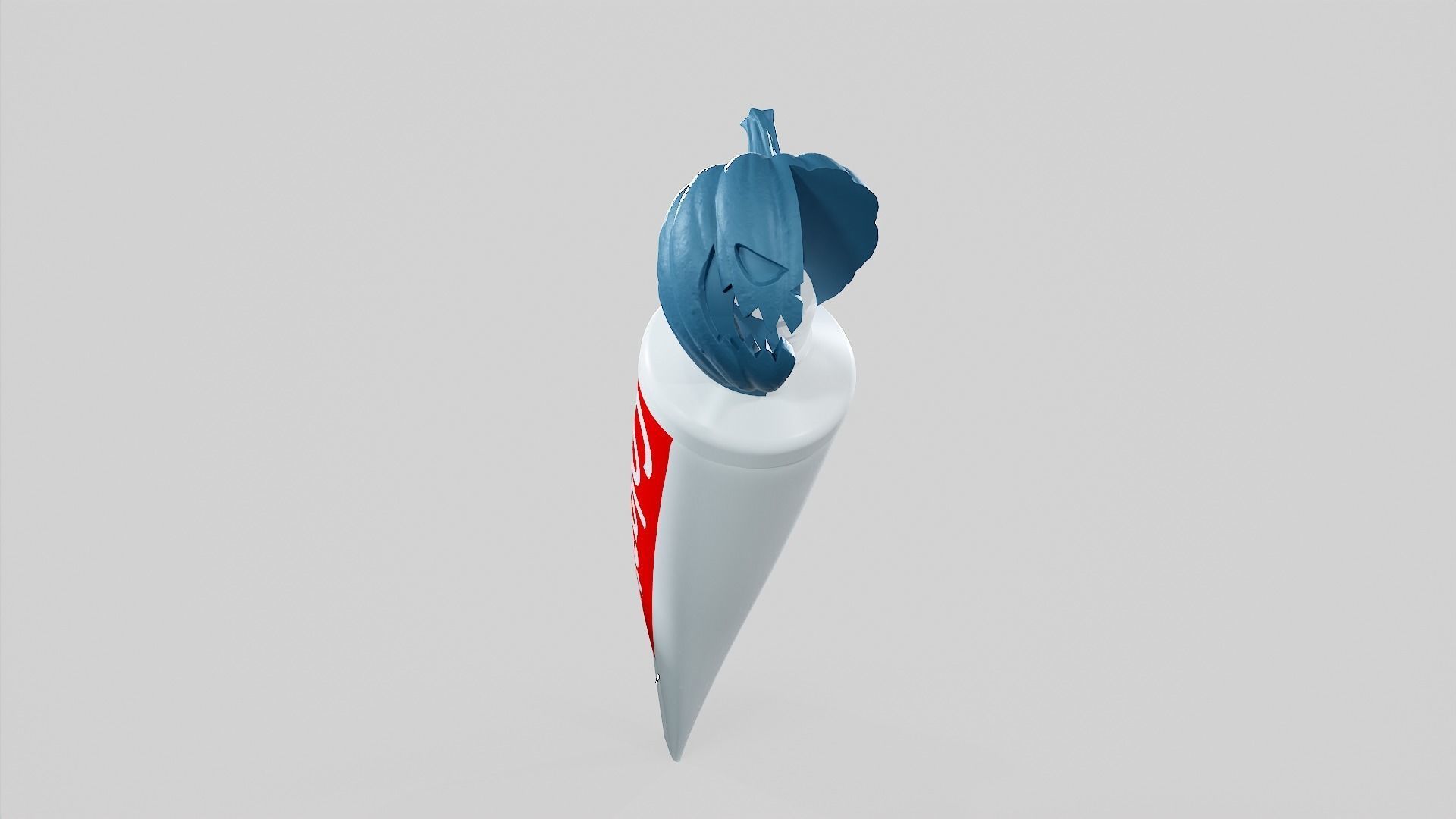 Pumpkin - Toothpaste Cup 01 STL 3D print model_35