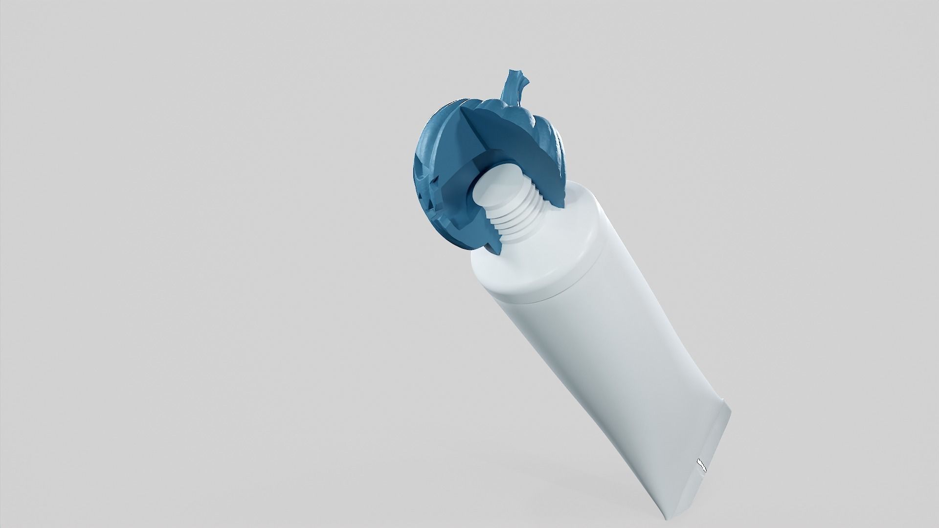 Pumpkin - Toothpaste Cup 01 STL 3D print model_40