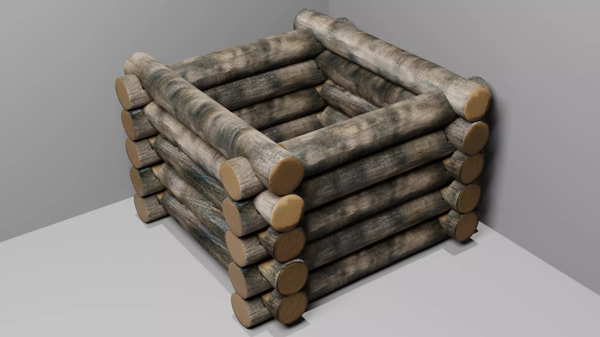 Well logs low poly Free low-poly 3D model