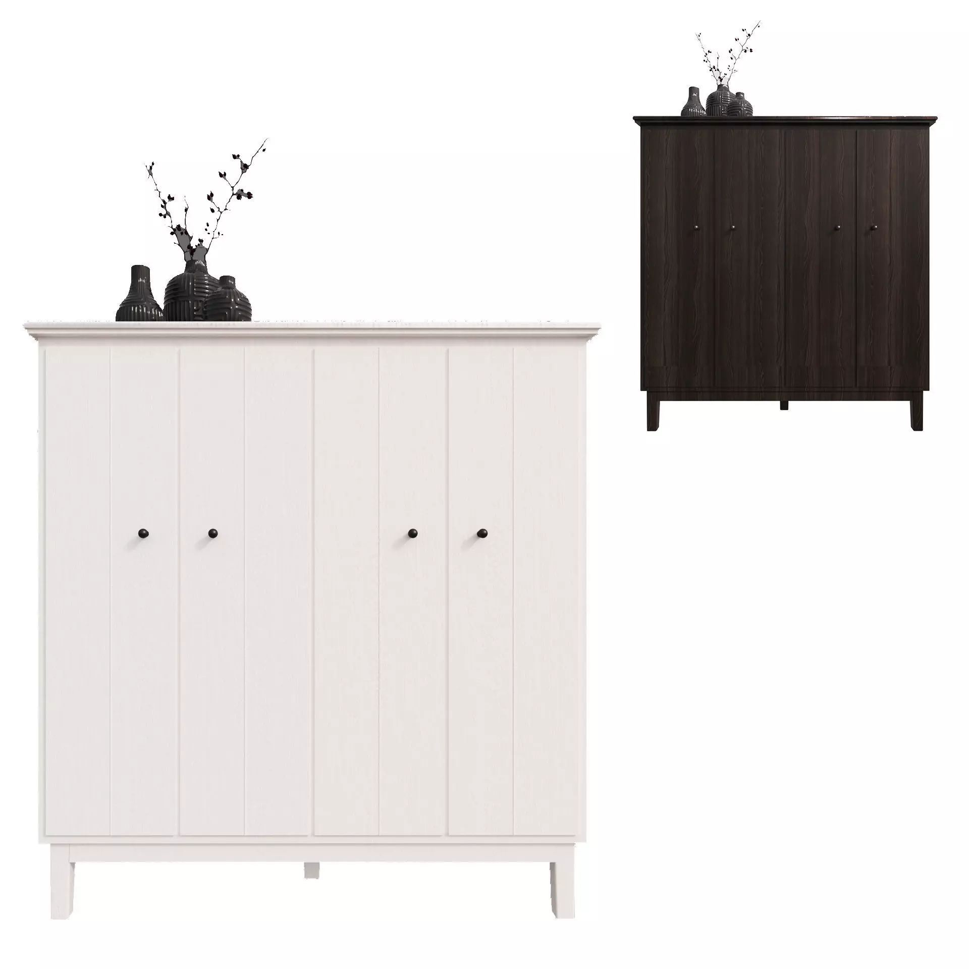 Ikea Wardrobe with folding doors Low-poly 3D model