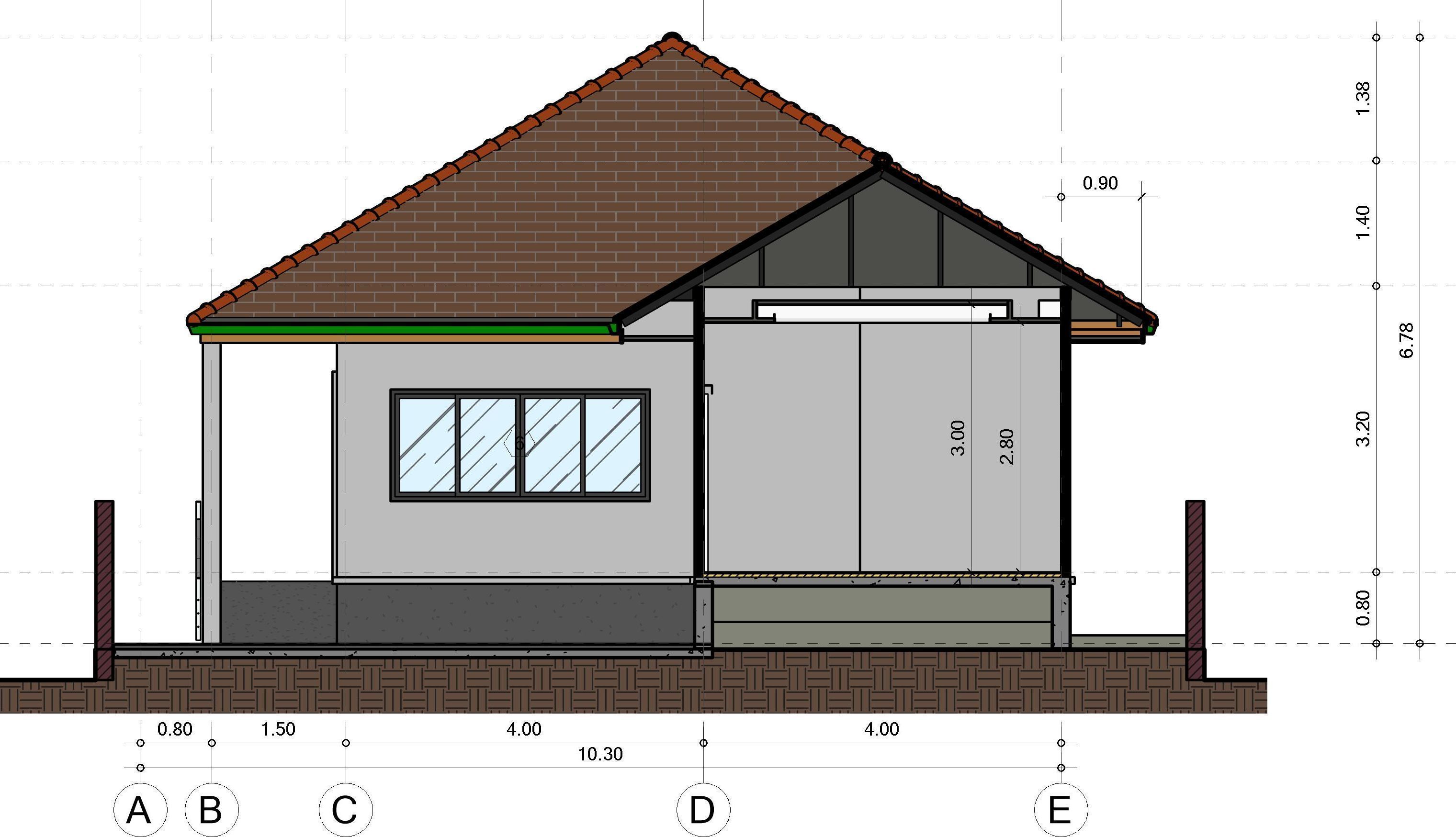 Small house by REVIT 3D model_7
