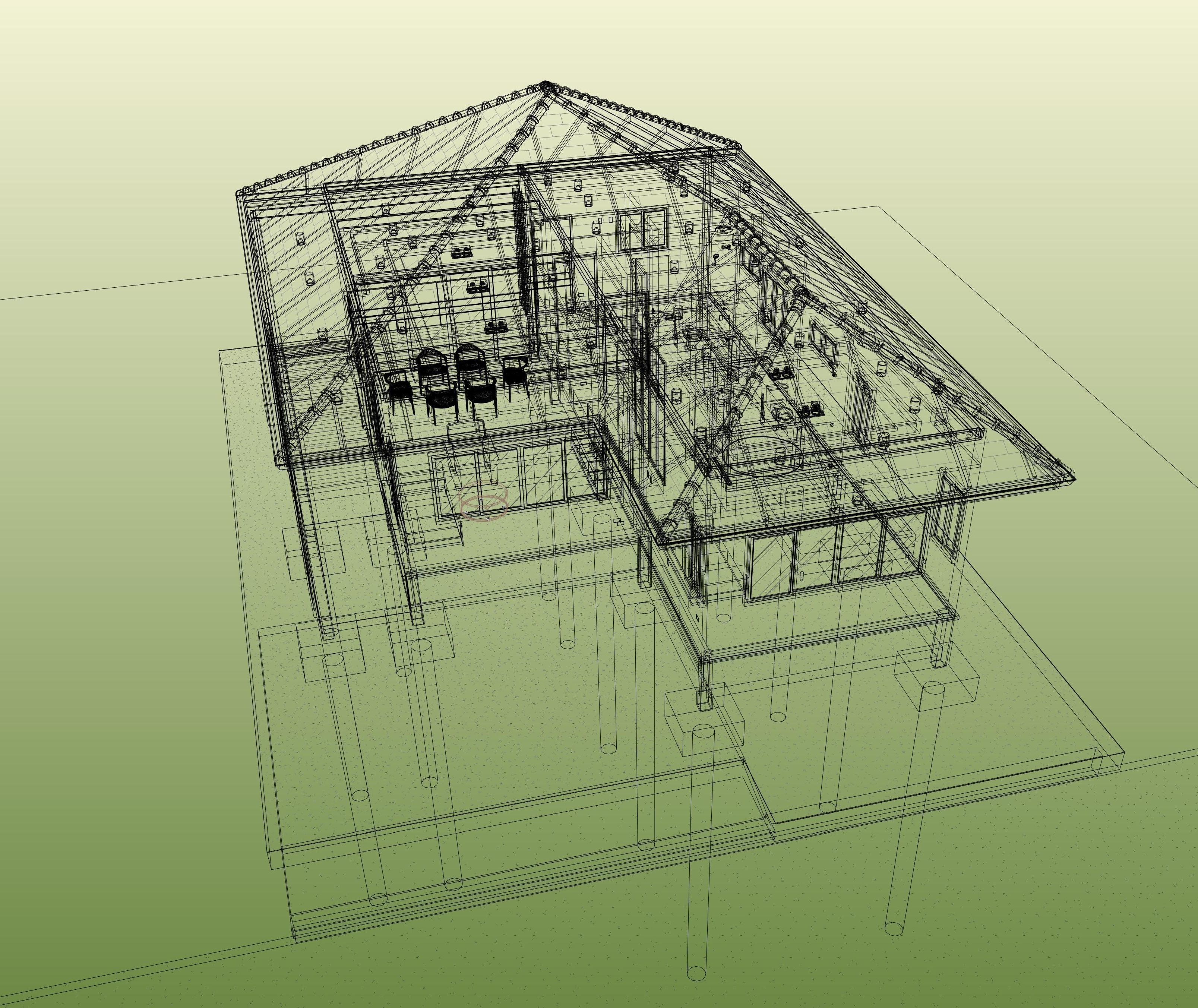 Small house by REVIT 3D model_9