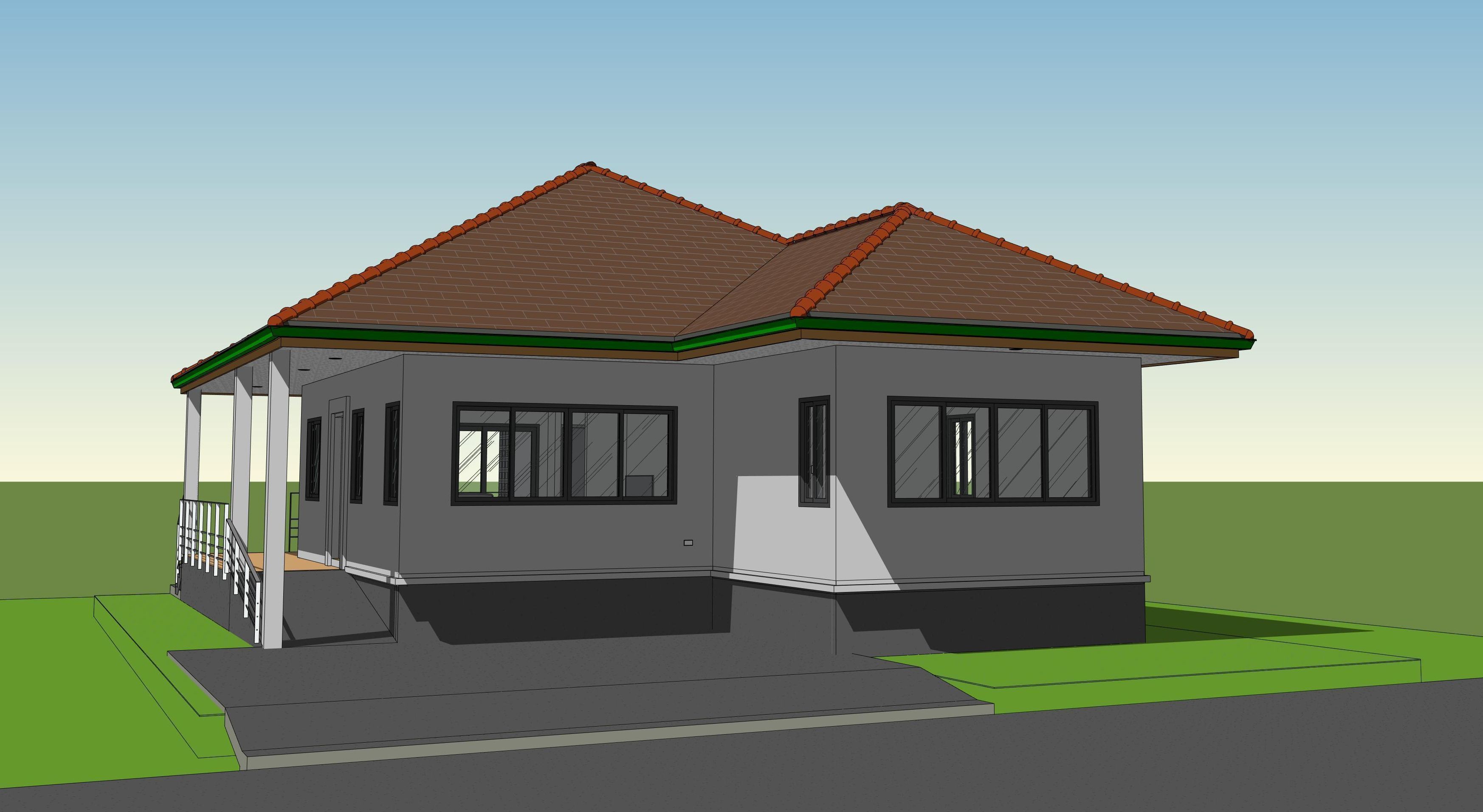 Small house by REVIT 3D model_2