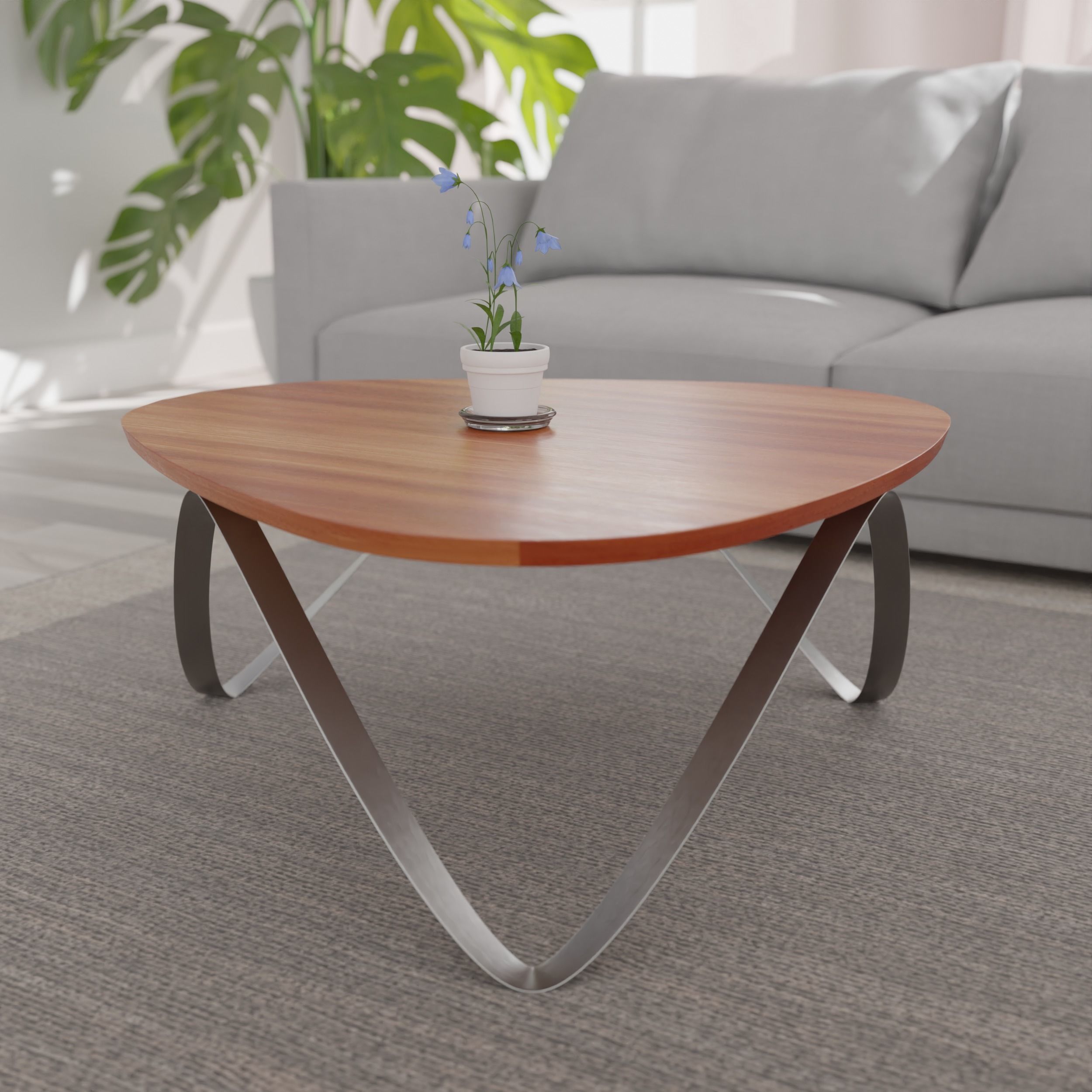 Modern Coffee Table  Low-poly 3D model_1