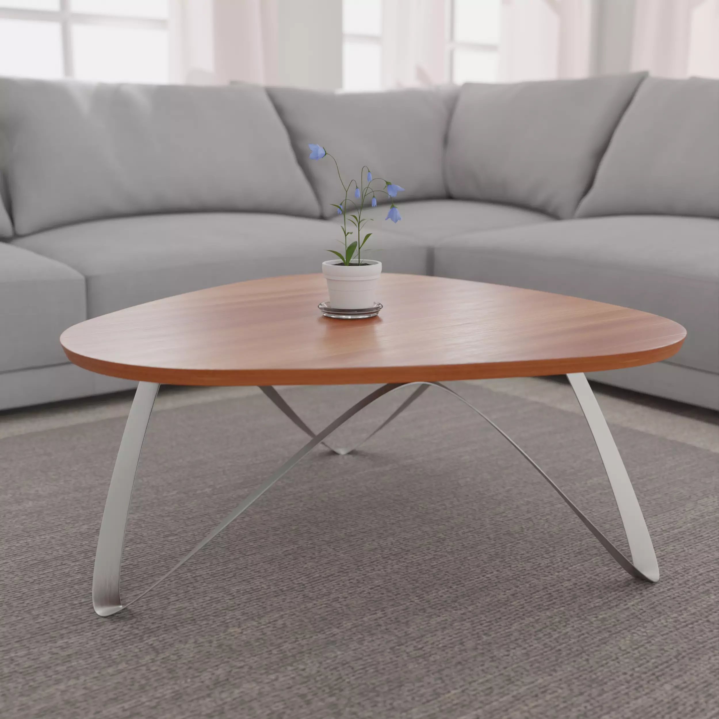 Modern Coffee Table  Low-poly 3D model_0
