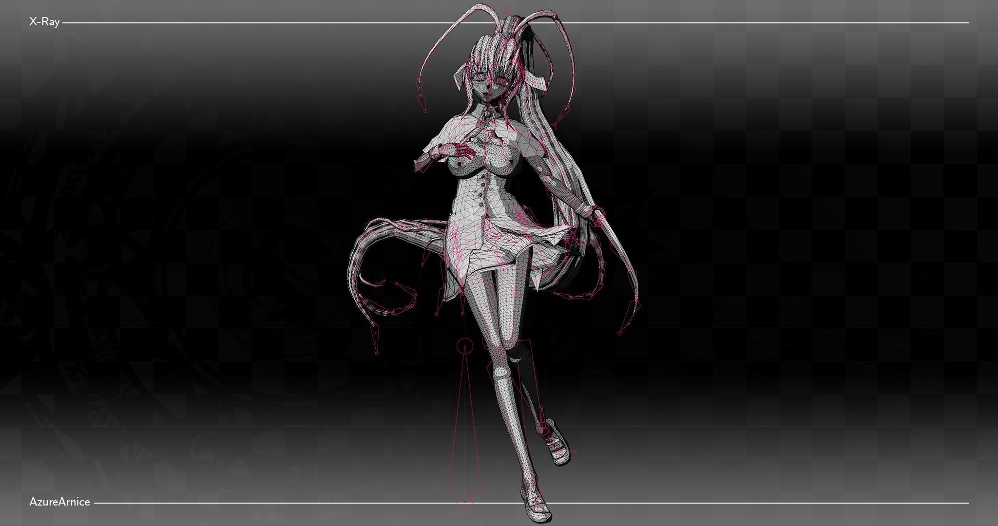 Highschool DxD - Akeno Himejima MMD Model DELUXE Low-poly 3D model_9