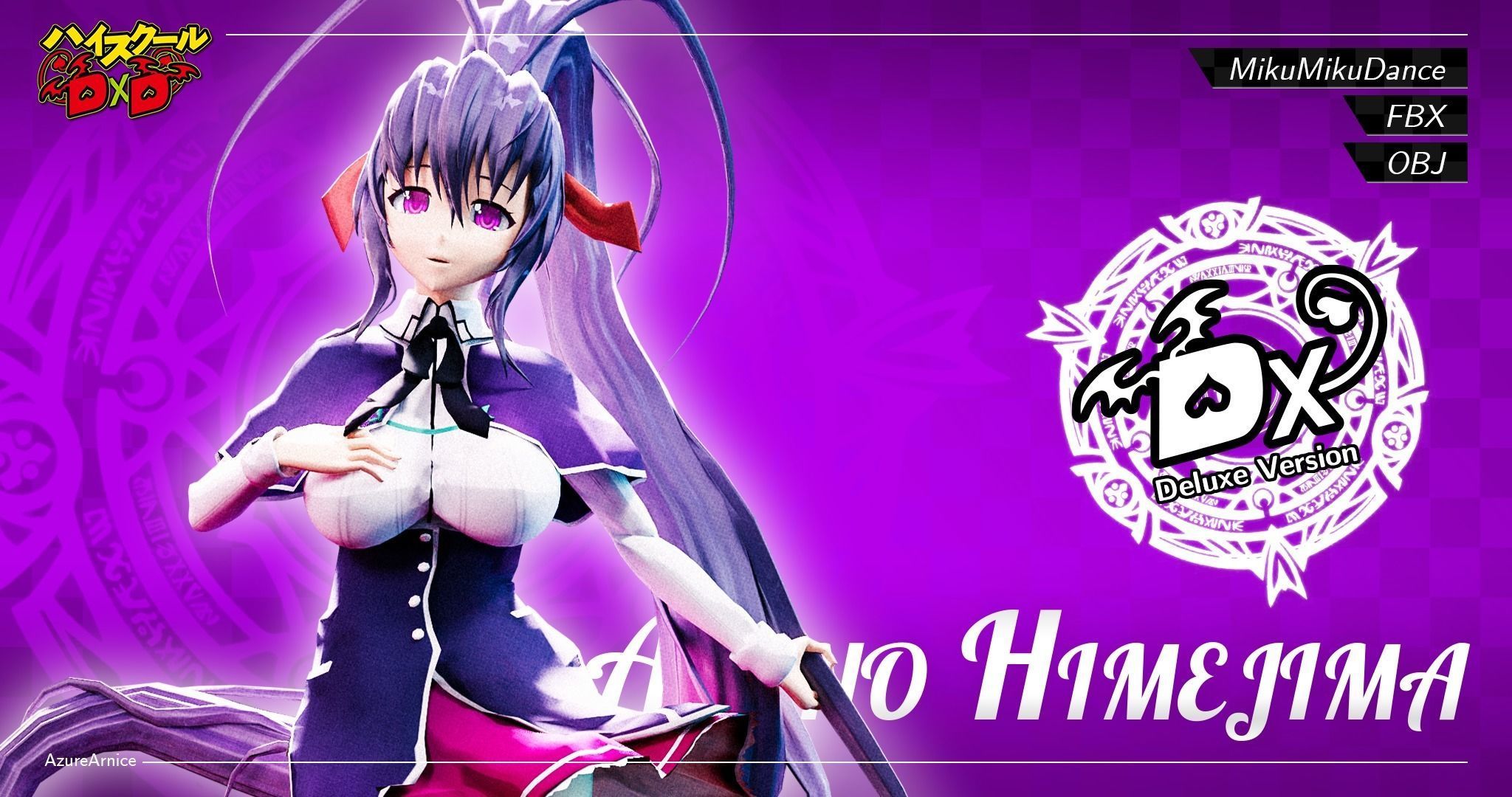 Highschool DxD - Akeno Himejima MMD Model DELUXE Low-poly 3D model_2