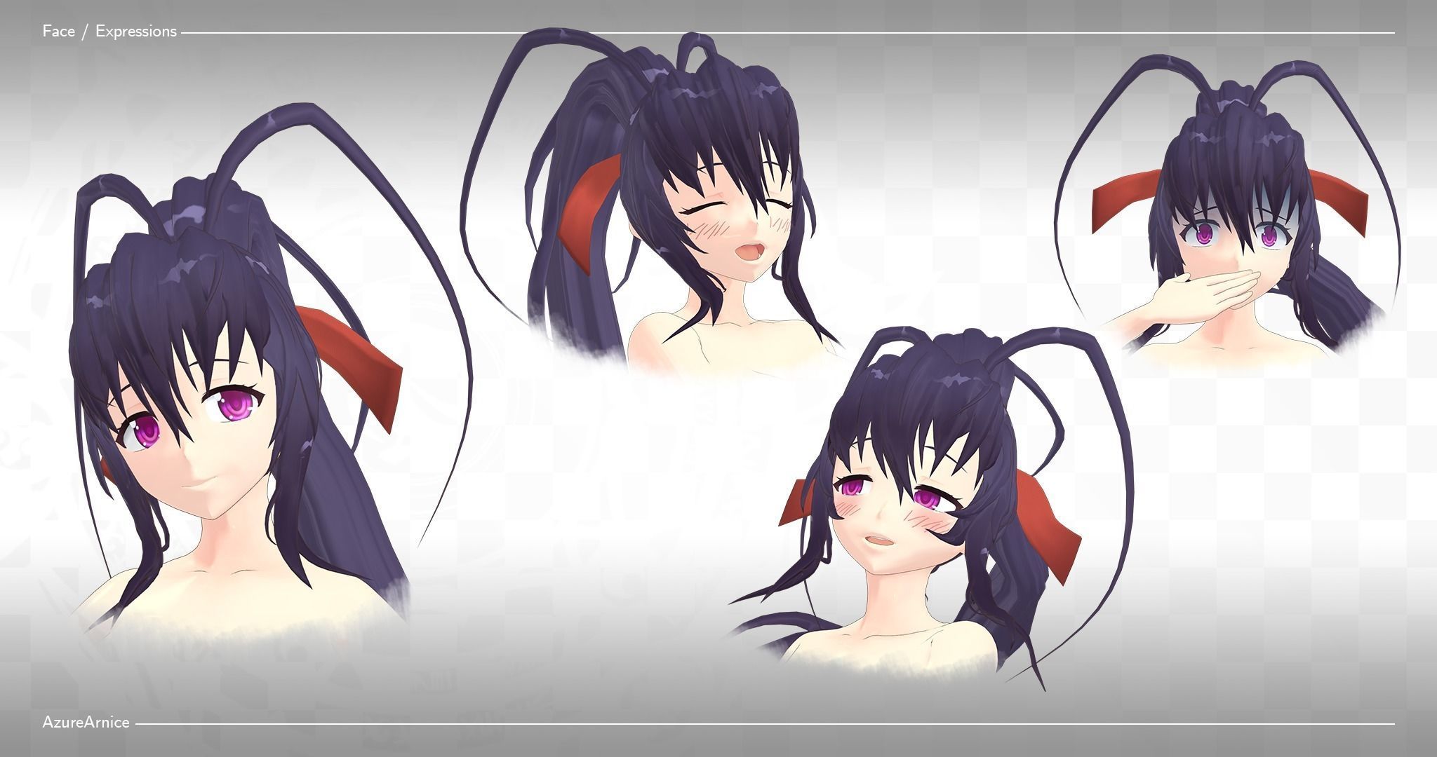 Highschool DxD - Akeno Himejima MMD Model DELUXE Low-poly 3D model_4