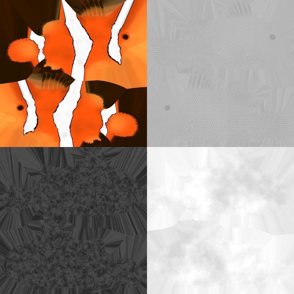 Cute Realistic Animation-Ready Clownfish 3D model_5