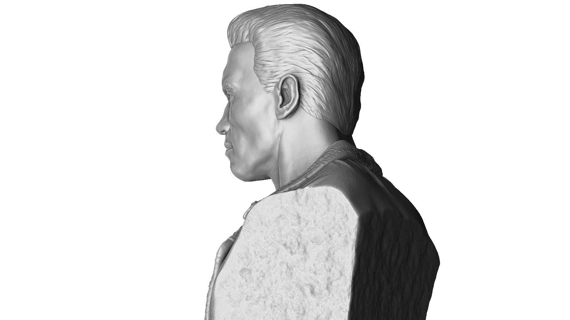 Terminator T-800 BUST 2 options for 3D printing STL 3D print model_39
