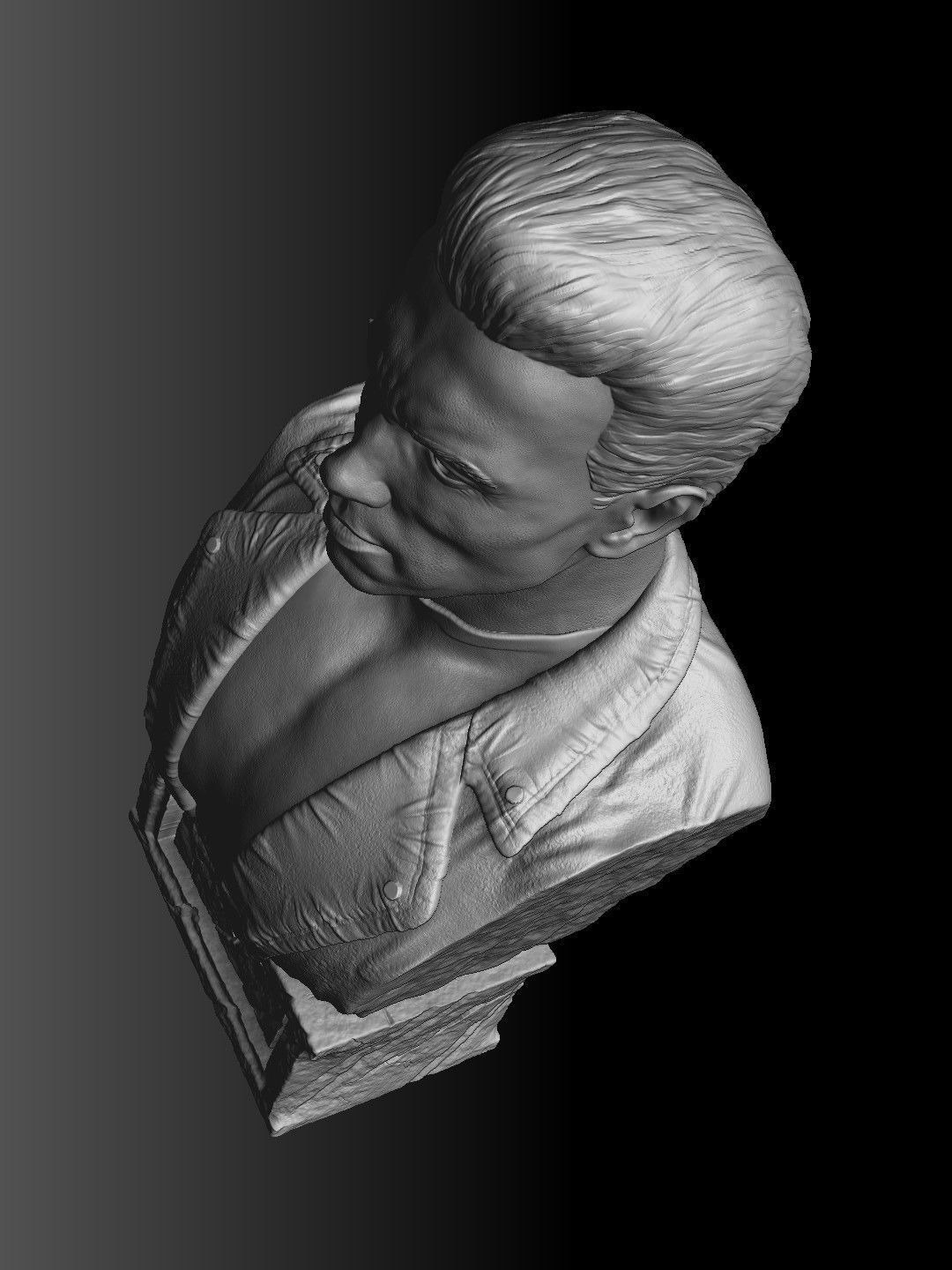 Terminator T-800 BUST 2 options for 3D printing STL 3D print model_31