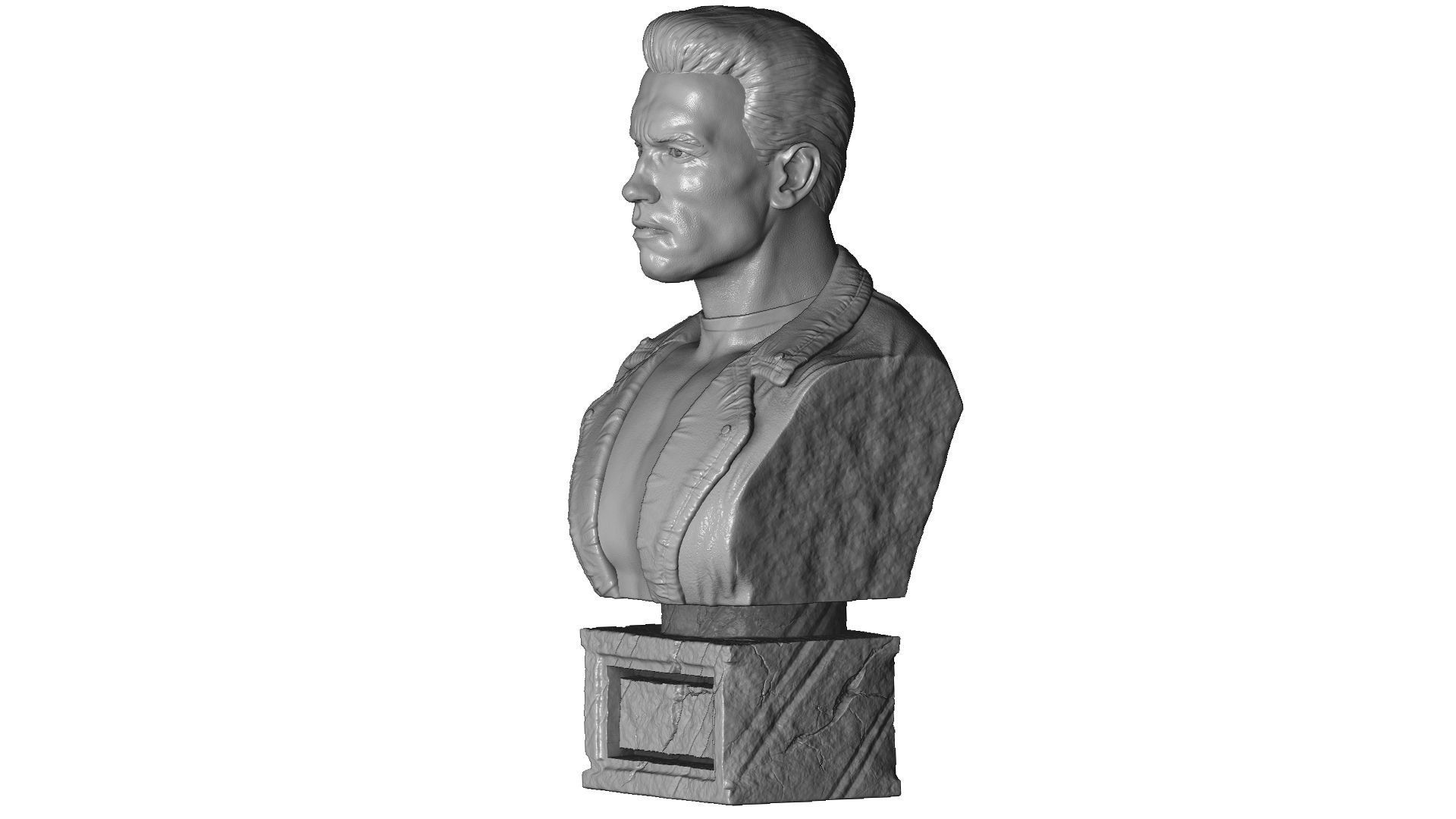 Terminator T-800 BUST 2 options for 3D printing STL 3D print model_25