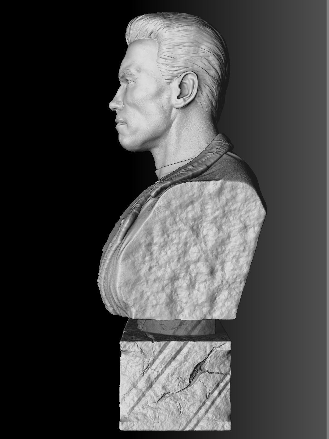 Terminator T-800 BUST 2 options for 3D printing STL 3D print model_14