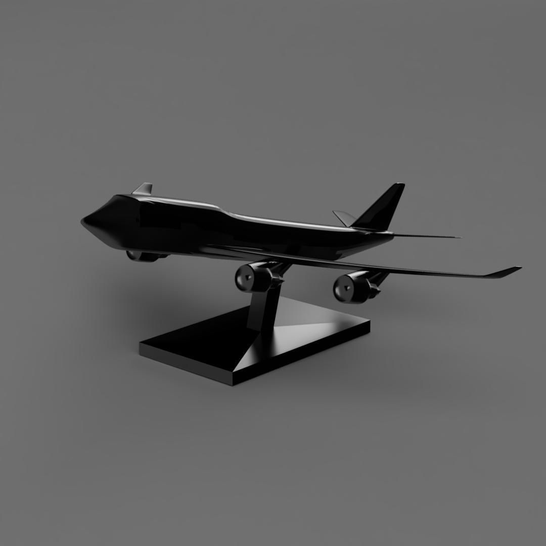 Miniature Simple Plane Boieng 747 to Personalize 3D print model_2