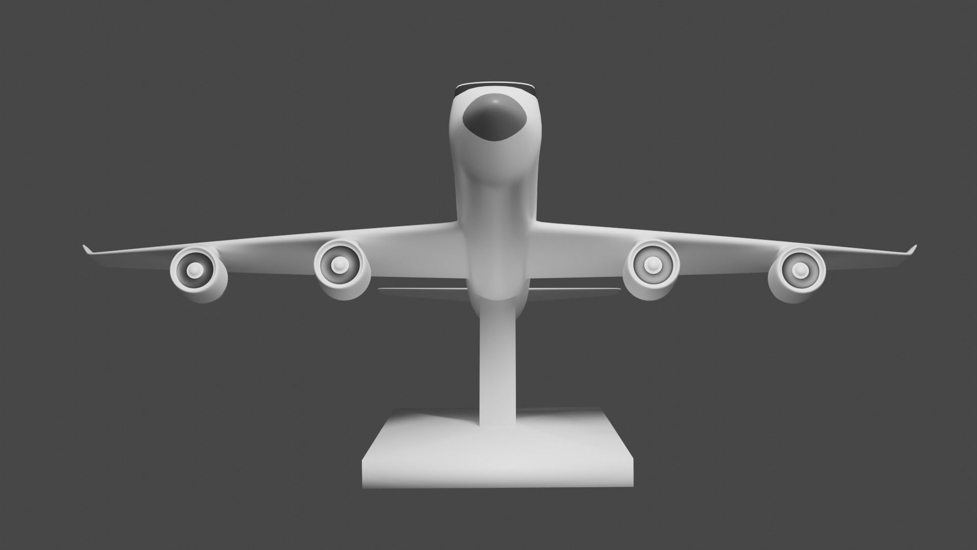 Miniature Simple Plane Boieng 747 to Personalize 3D print model_3