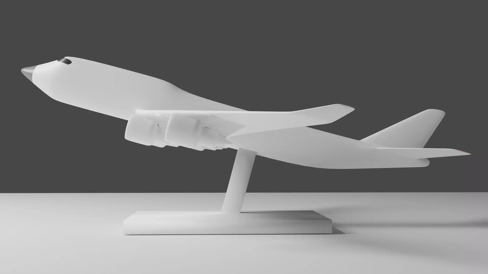 Miniature Simple Plane Boieng 747 to Personalize 3D print model_0