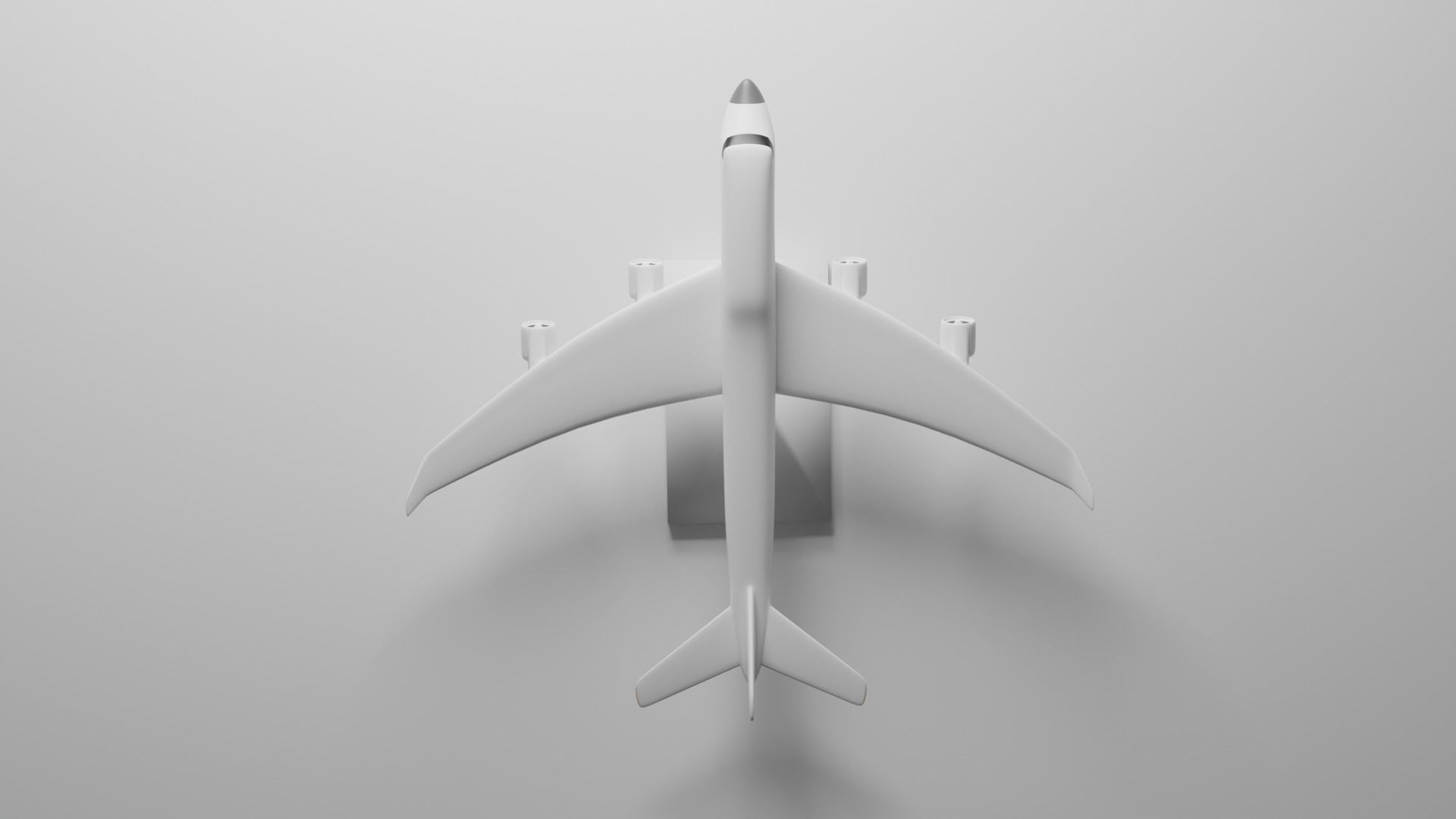 Miniature Simple Plane Boieng 747 to Personalize 3D print model_4