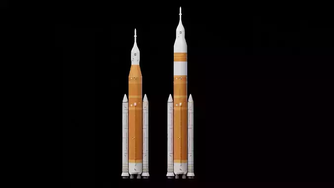Artemis Rocket Family - SLS Block 1 and 1B 3D model