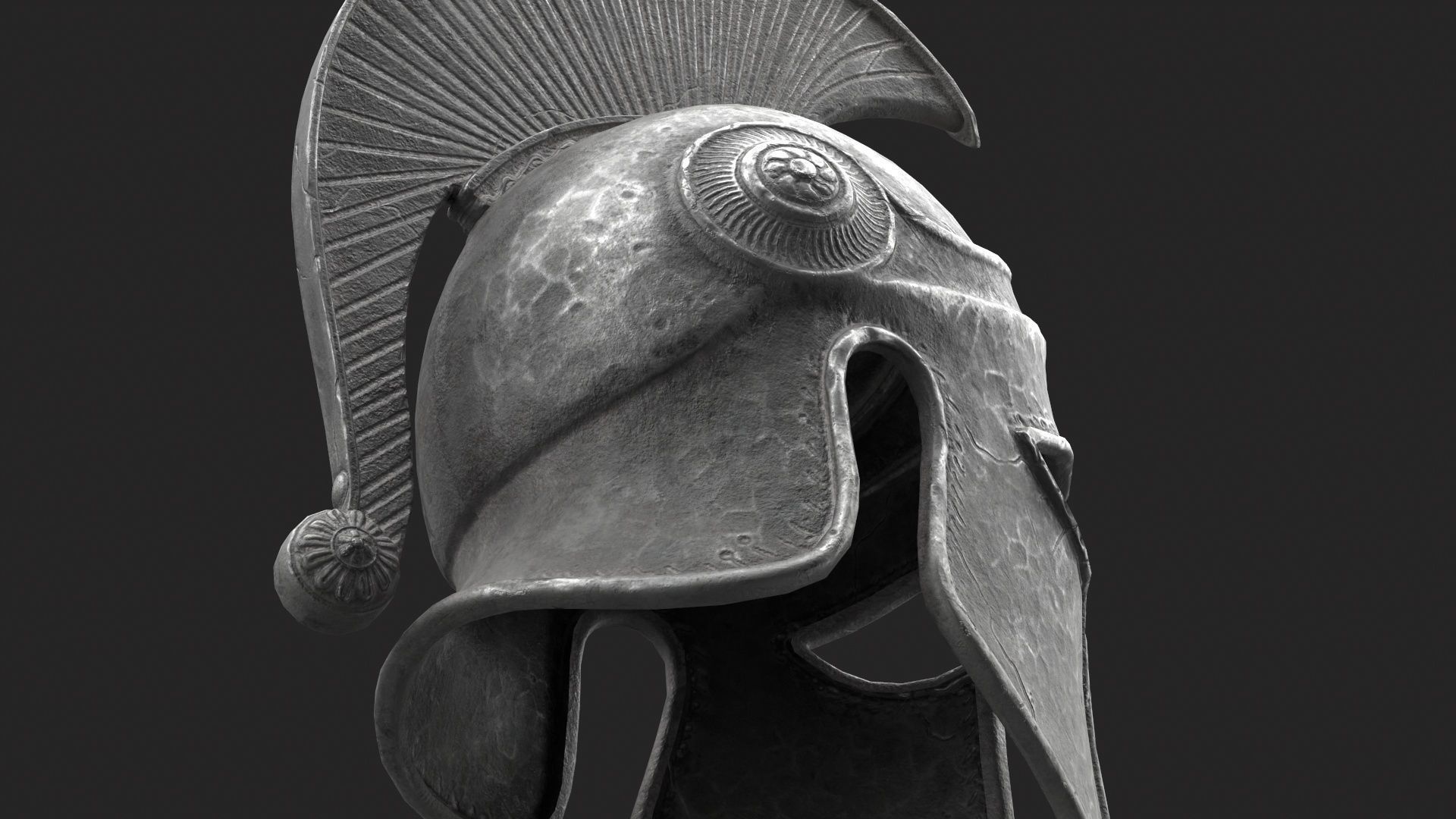 Ancient Greek Helmet  design by Lilia Koleva-Bardarova Low-poly 3D model_35