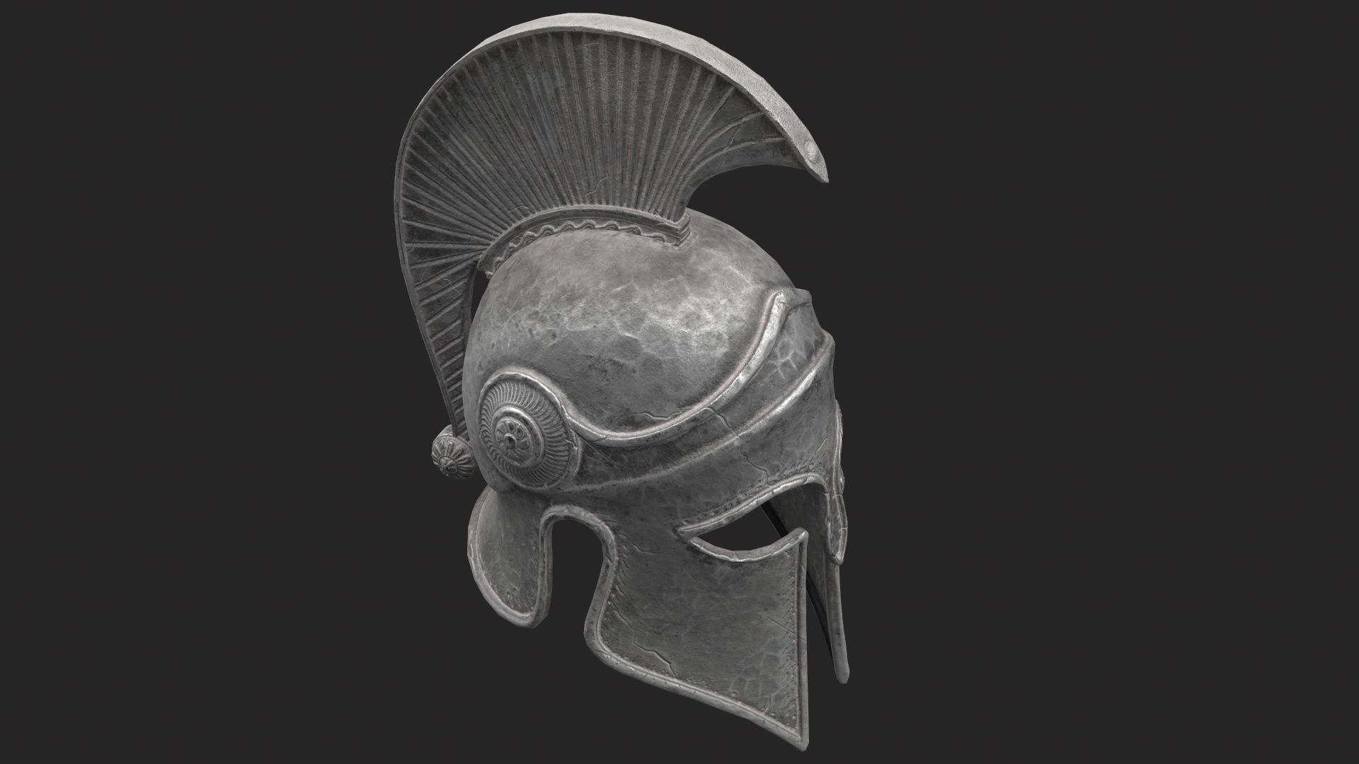 Ancient Greek Helmet  design by Lilia Koleva-Bardarova Low-poly 3D model_28