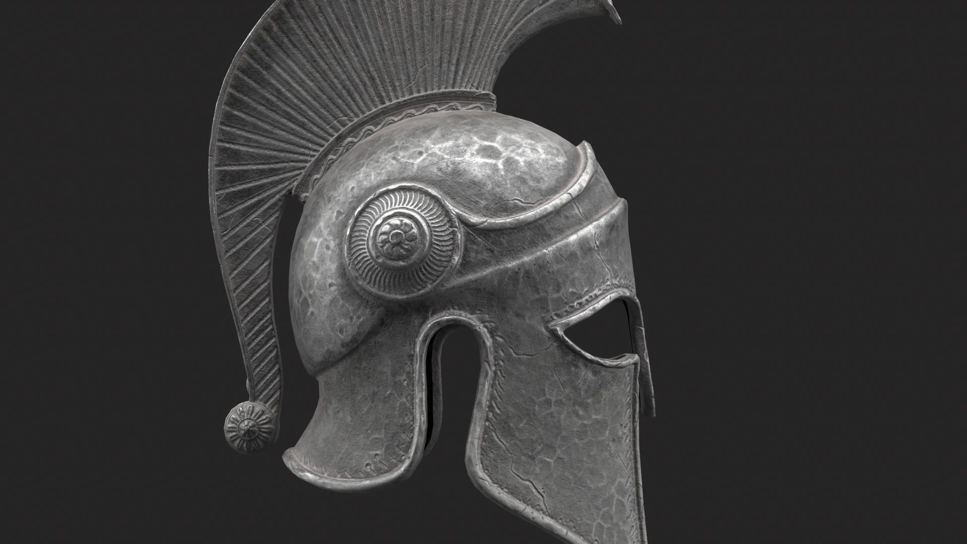 Ancient Greek Helmet  design by Lilia Koleva-Bardarova Low-poly 3D model_30
