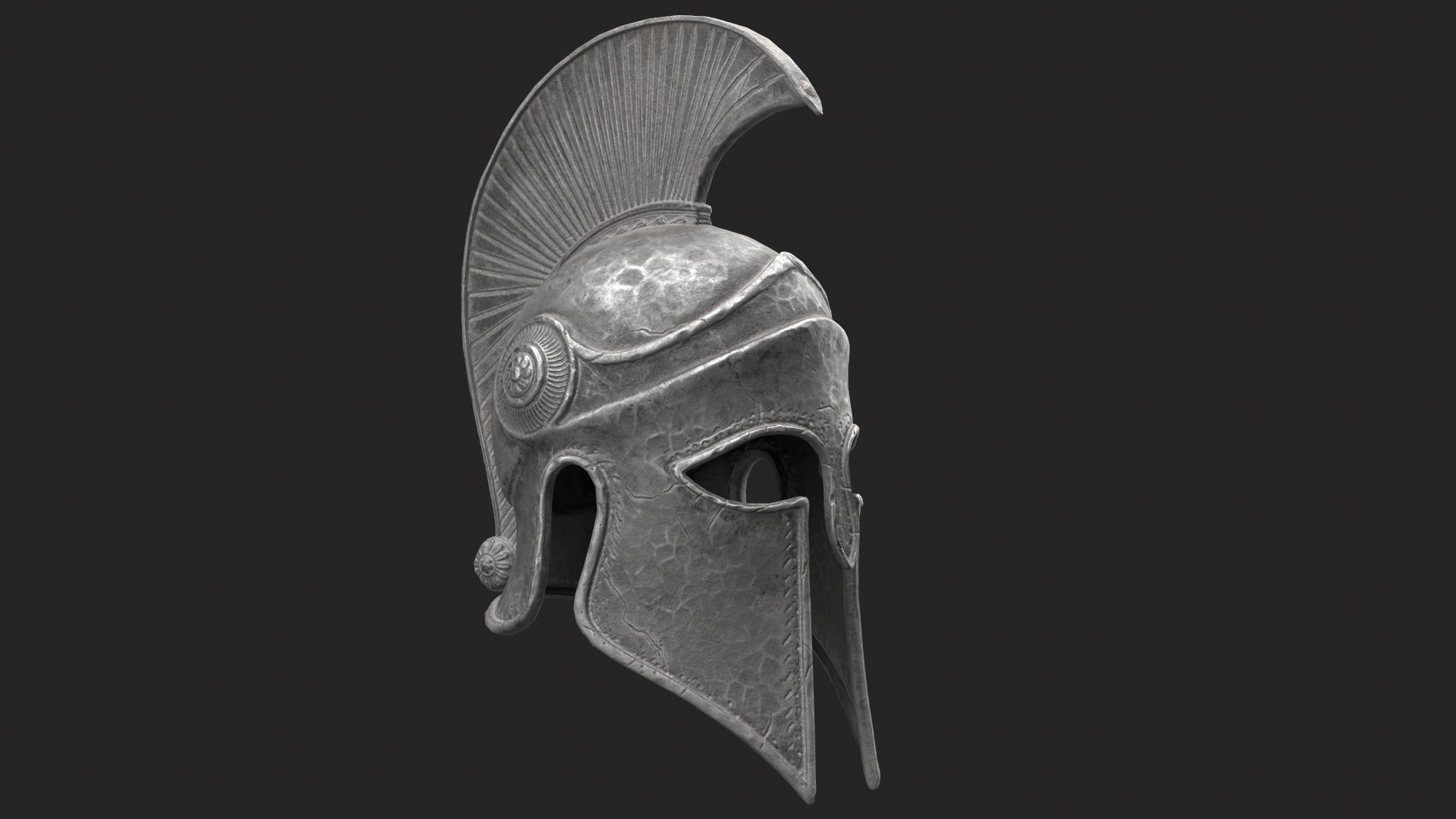 Ancient Greek Helmet  design by Lilia Koleva-Bardarova Low-poly 3D model_7