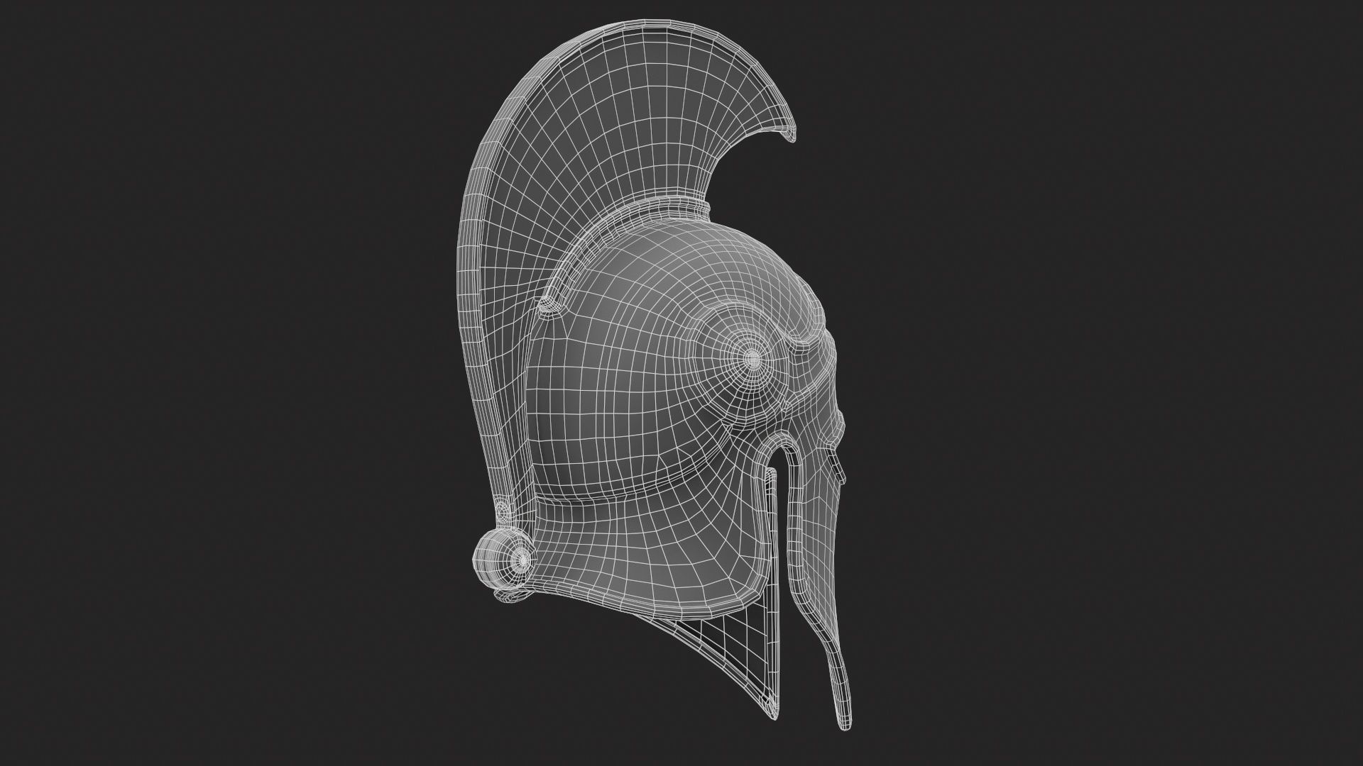 Ancient Greek Helmet  design by Lilia Koleva-Bardarova Low-poly 3D model_44