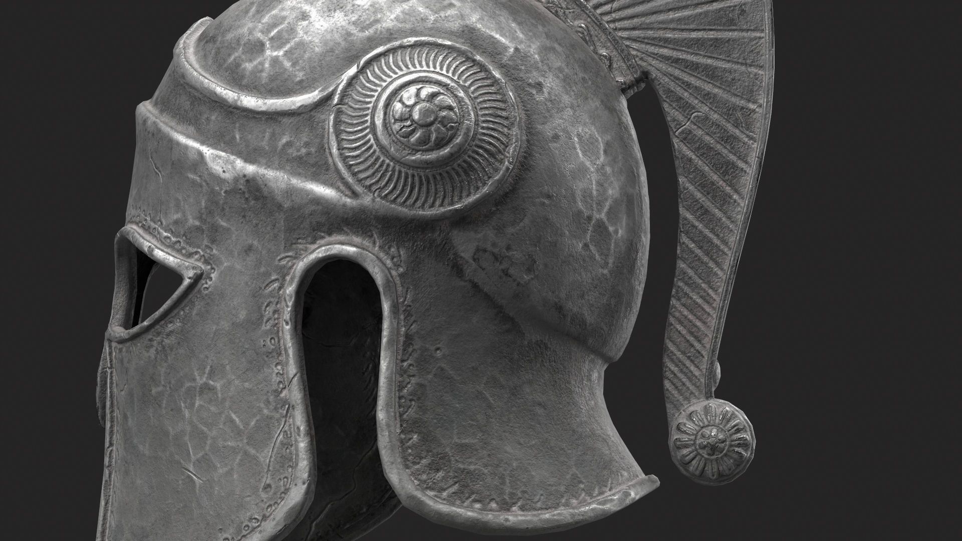 Ancient Greek Helmet  design by Lilia Koleva-Bardarova Low-poly 3D model_24
