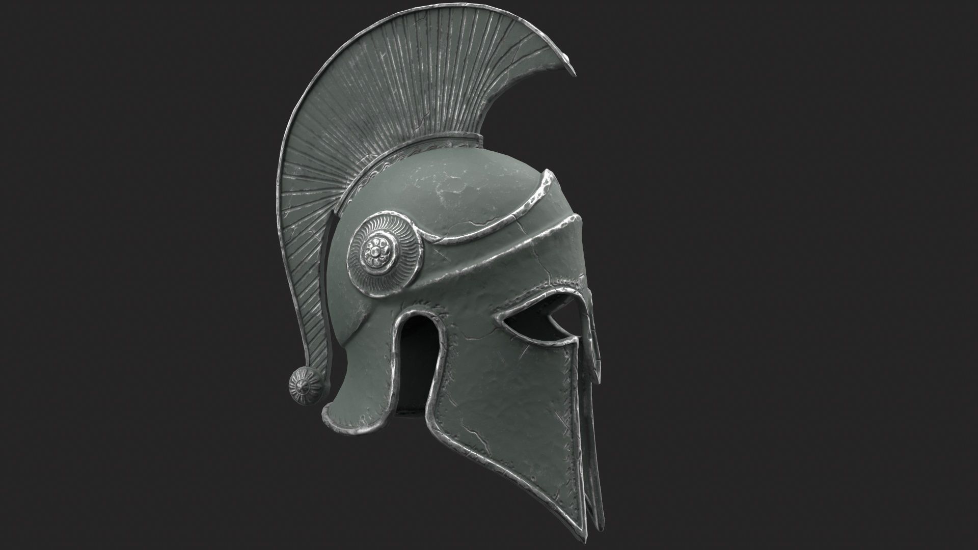 Ancient Greek Helmet  design by Lilia Koleva-Bardarova Low-poly 3D model_17