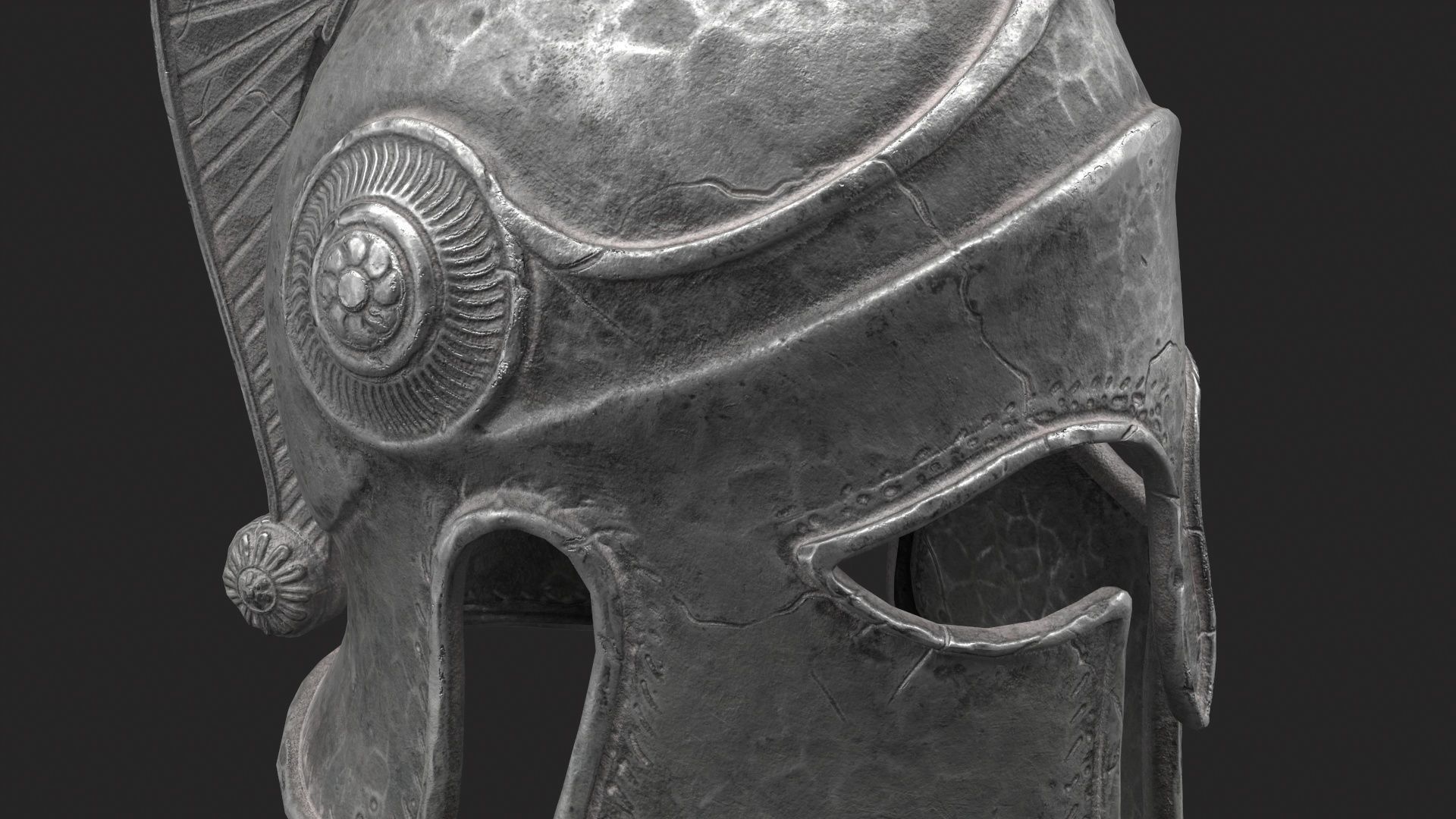 Ancient Greek Helmet  design by Lilia Koleva-Bardarova Low-poly 3D model_27