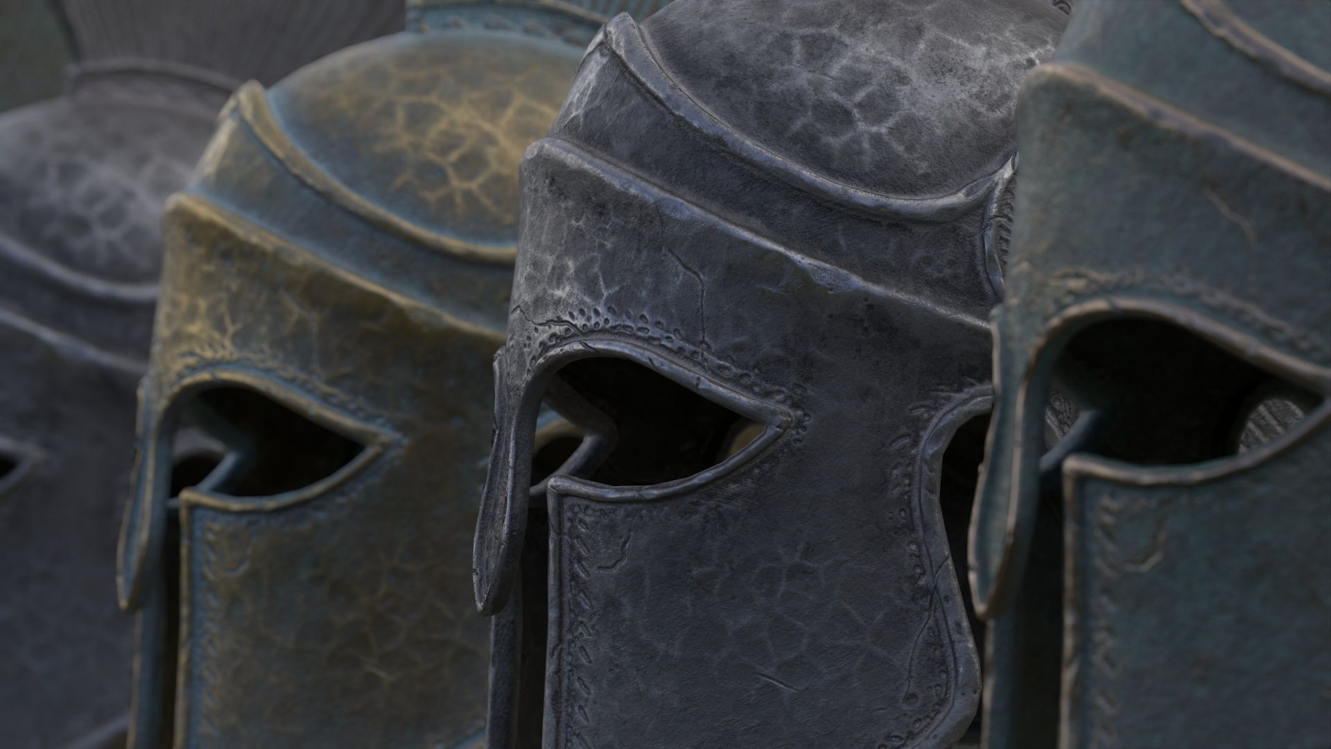 Ancient Greek Helmet  design by Lilia Koleva-Bardarova Low-poly 3D model_4