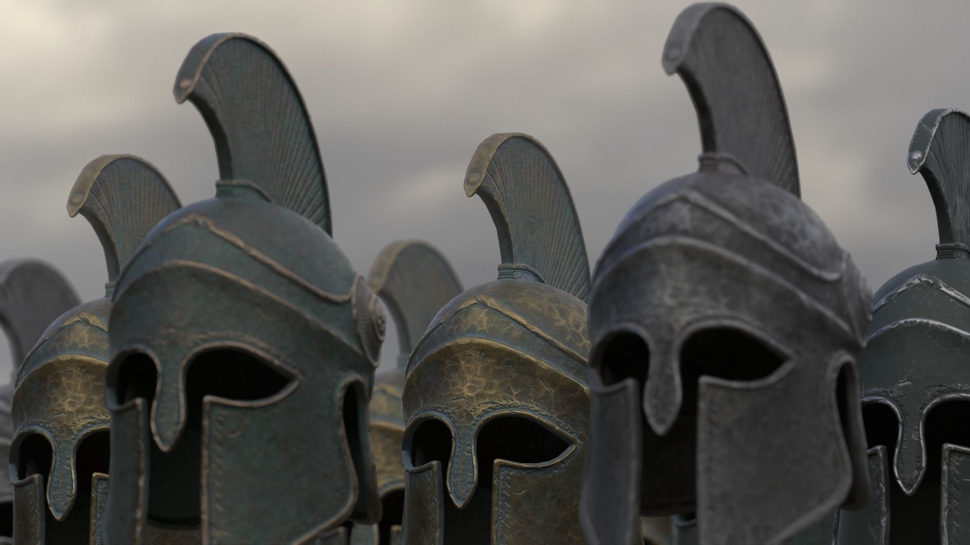 Ancient Greek Helmet  design by Lilia Koleva-Bardarova Low-poly 3D model_10