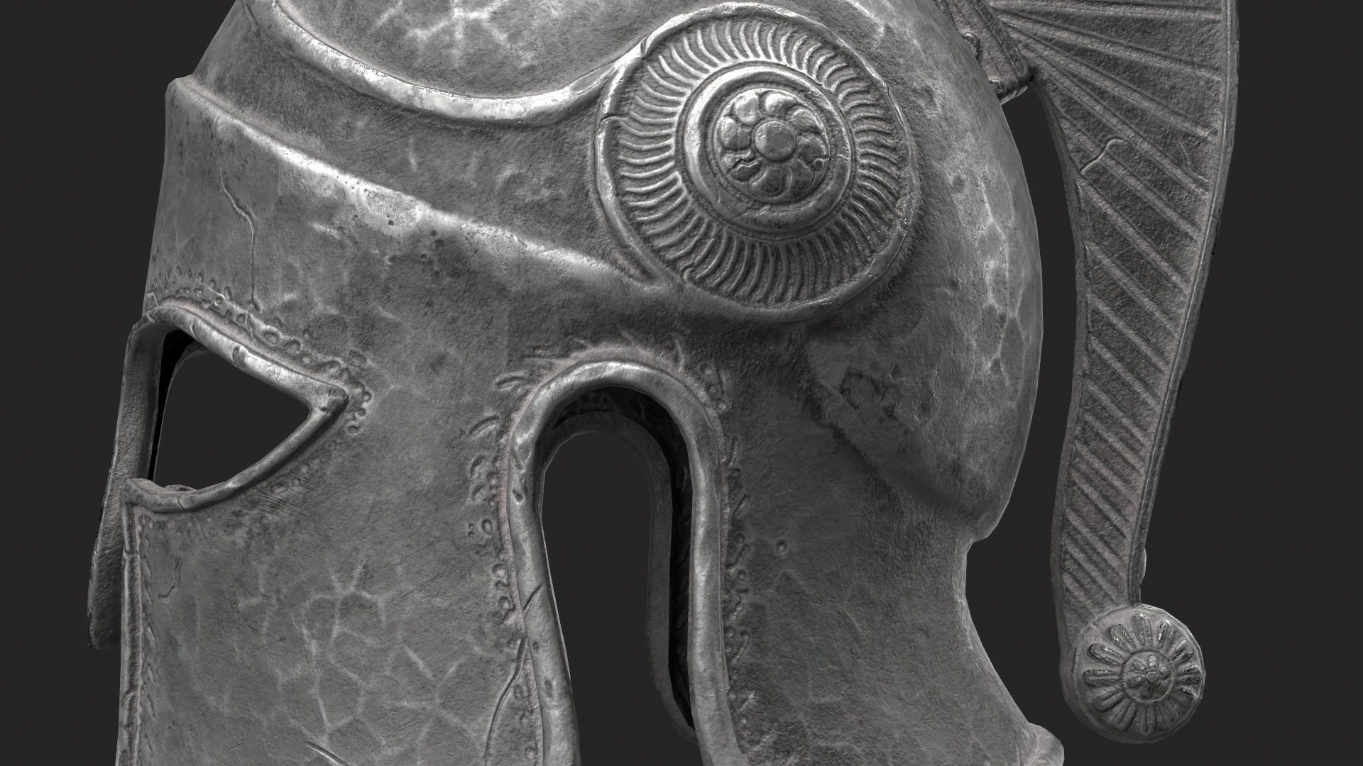 Ancient Greek Helmet  design by Lilia Koleva-Bardarova Low-poly 3D model_25