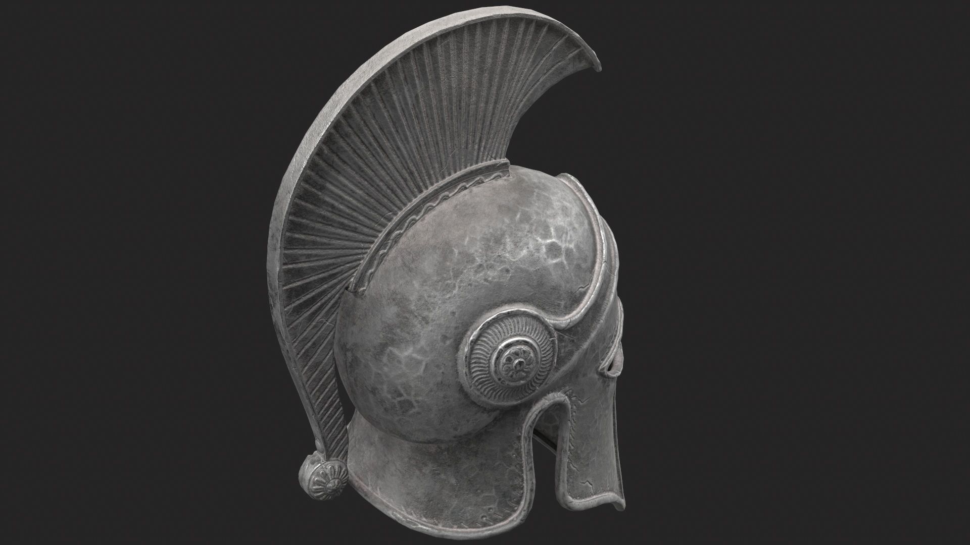 Ancient Greek Helmet  design by Lilia Koleva-Bardarova Low-poly 3D model_29