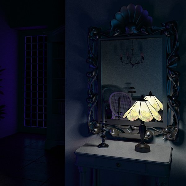 Victorian Table Lamp 10 3D model_7