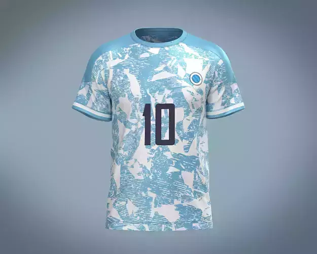 Soccer Blue Print Jersey Player-10