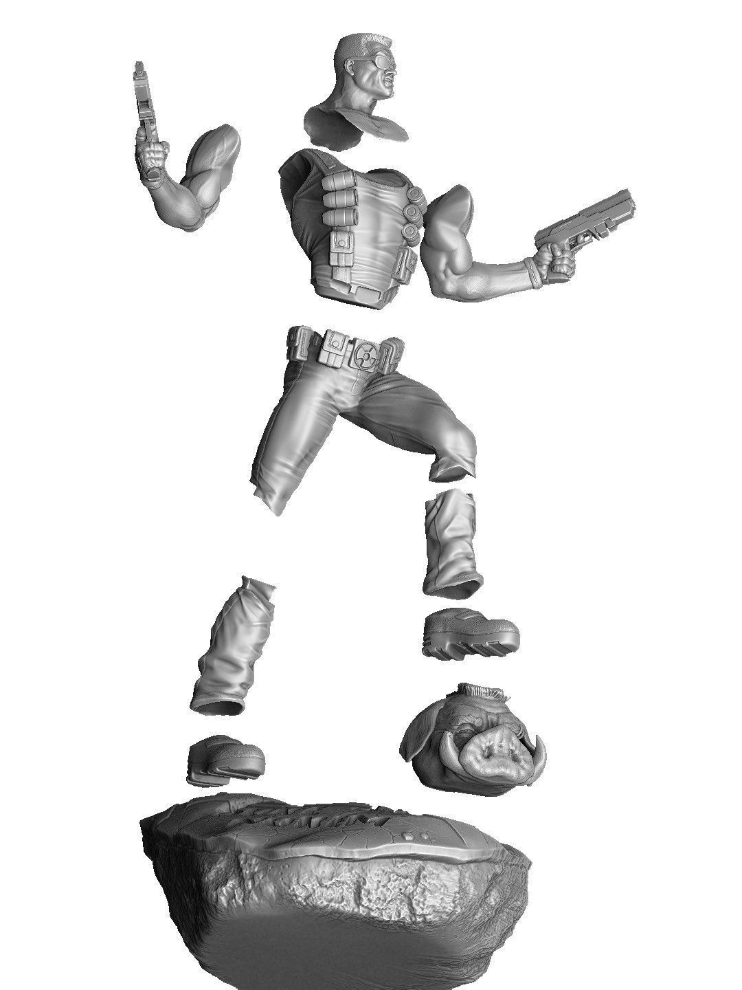 DUKE NUKEM FOR 3D PRINT STL 3D print model_30